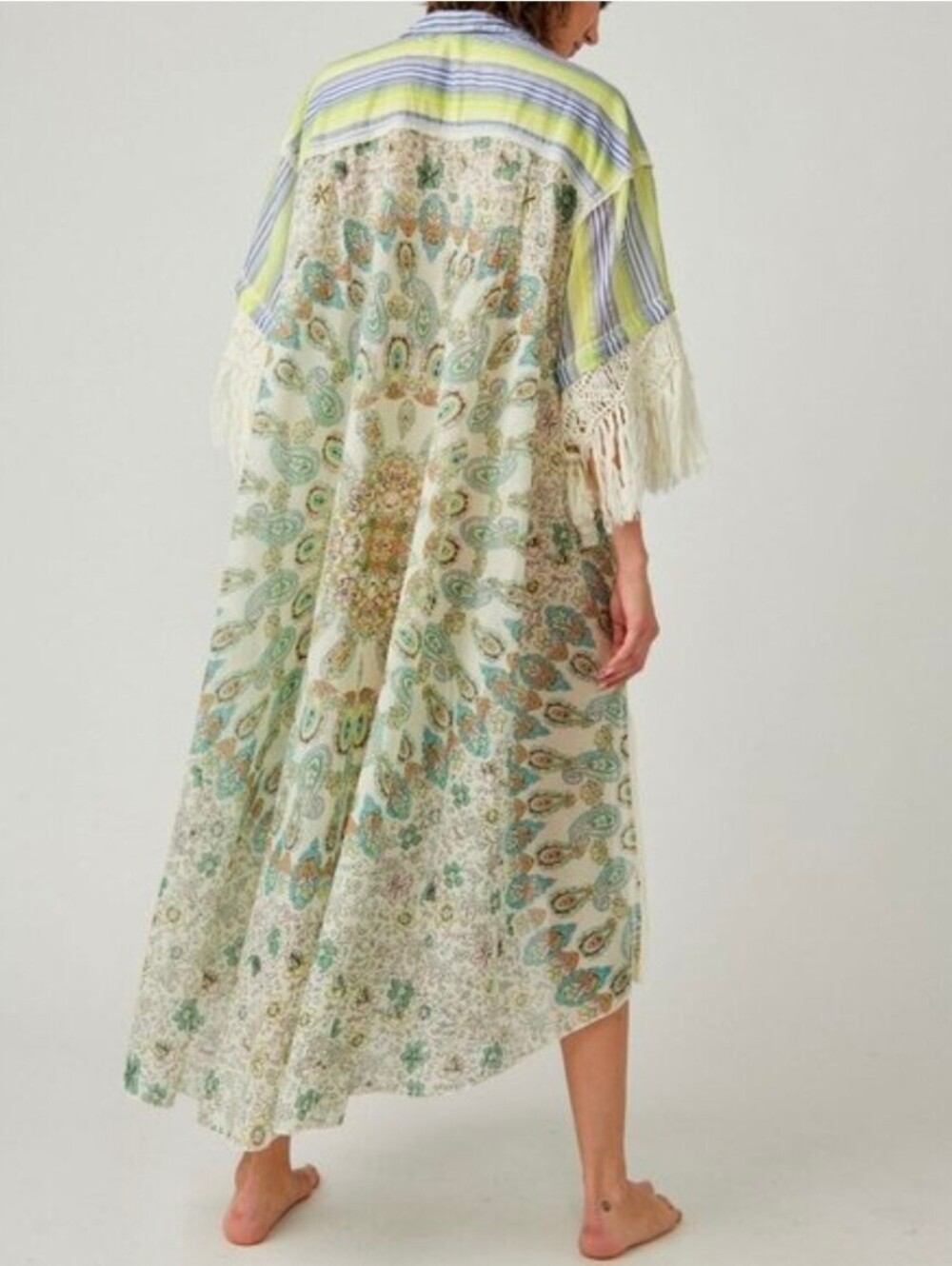 Free People Printed Button-Up Dress Size S